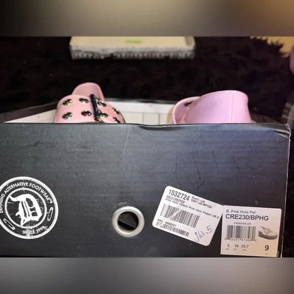 NIB- Dolls Kill x Demonia Baby Pink Holo Creeper Mary Jane - Picture 11 of 13